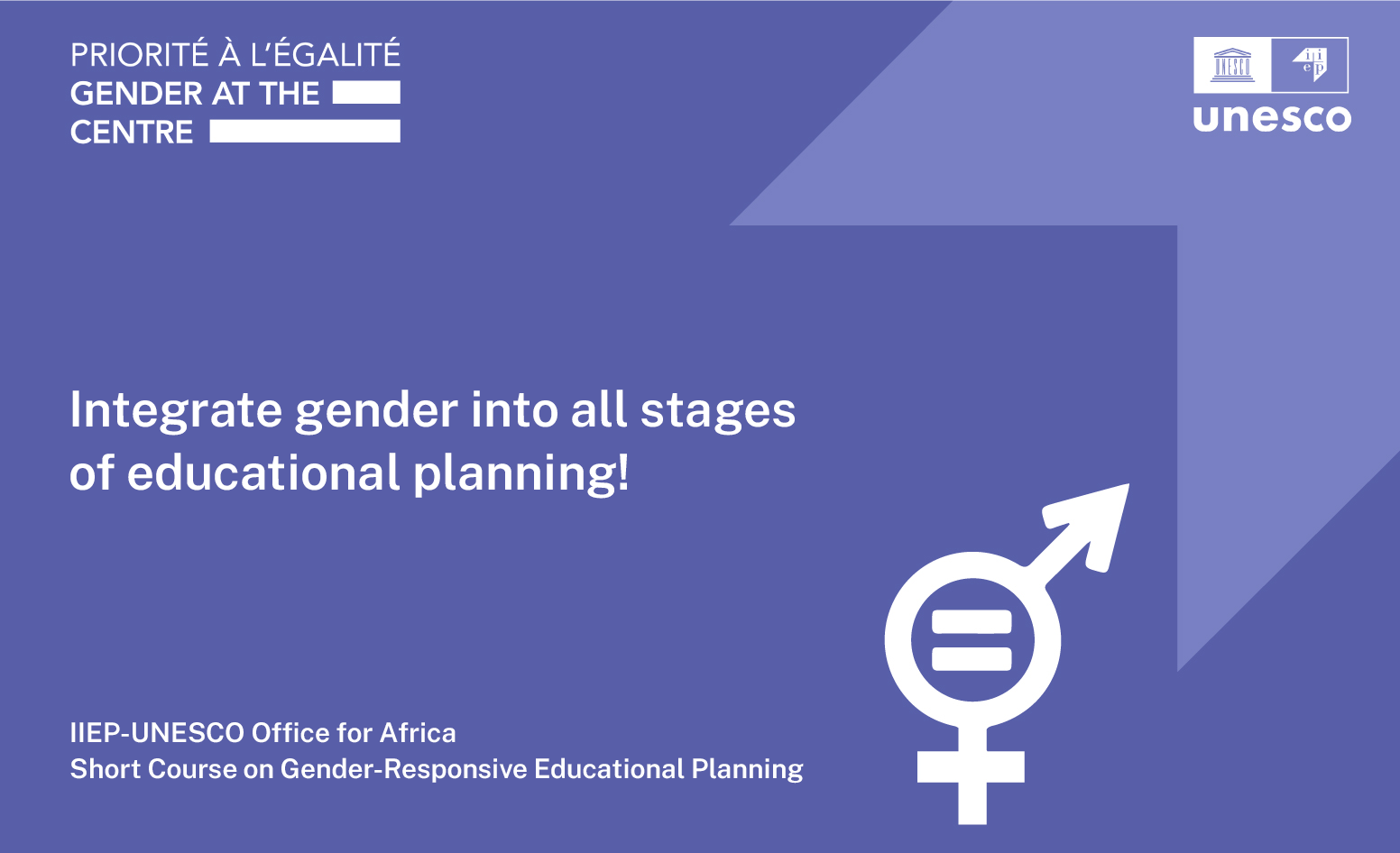 2020 > 2022 programme of the short course on gender-sensitive educational planning