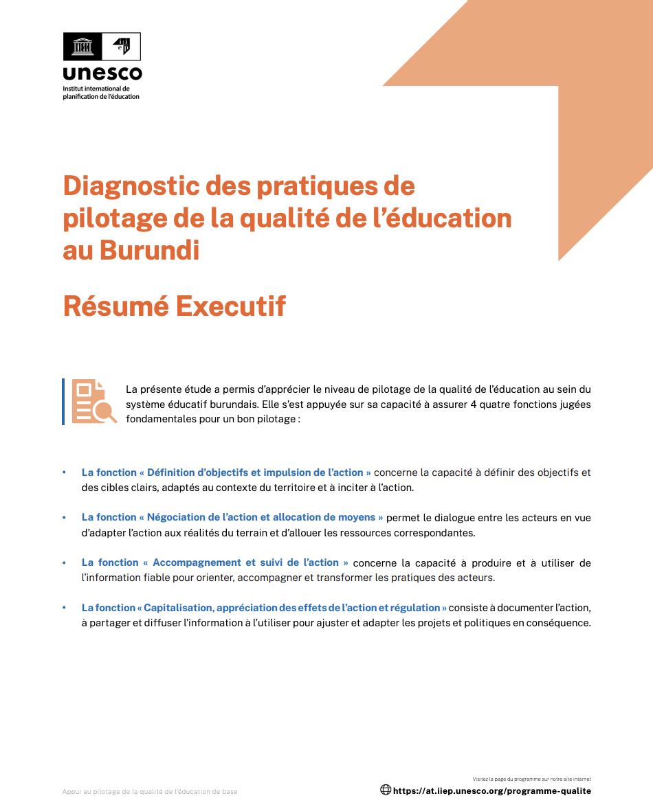 Resume executif Burundi