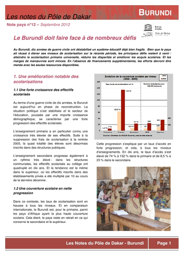  Rapport d’état du système éducatif Burundi